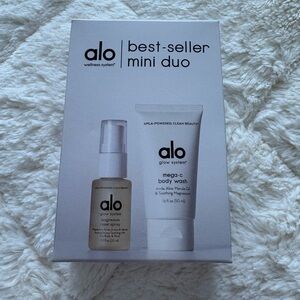 ALO Yoga Best-Seller Mini Duo Body Wash Set and magnesium spray